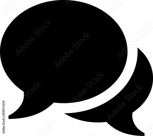 Speech Bubbles Icon Vector - Chat Conversation Communication Symbol