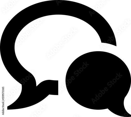 Chat Messages Icon Vector - Conversation Dialogue Communication Symbol