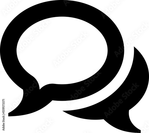 Chat Bubble Icon Vector - Message Conversation Communication Symbol