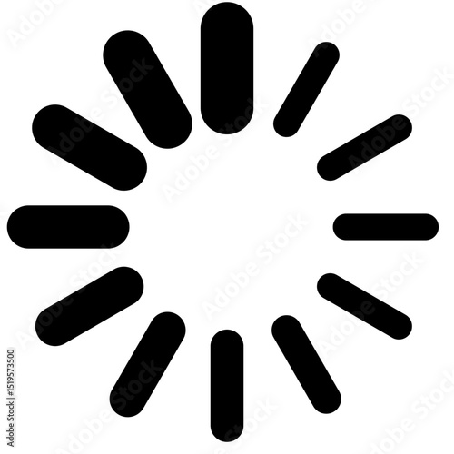 Loading Icon Vector - Progress Spinner Buffer Symbol