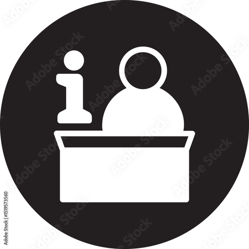 Receptionist glyph icon