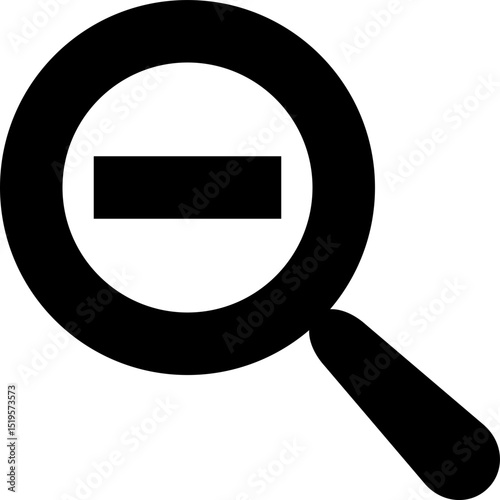 Zoom Out Icon Vector - Magnify Reduce Shrink Symbol