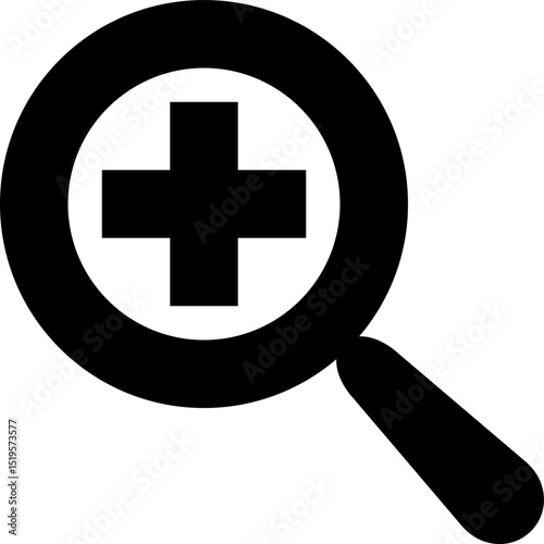 Zoom In Icon Vector - Magnify Search Enlarge Symbol