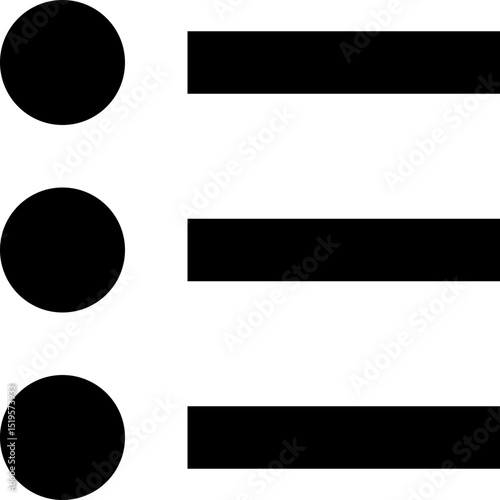 Bullet Point List Menu Navigation Interface Icon