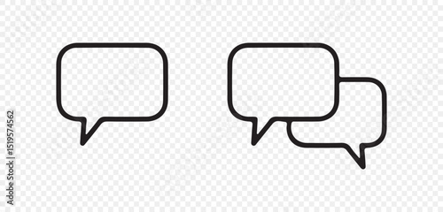 Flat Message Icon – Clean Communication Symbol for Websites and Apps