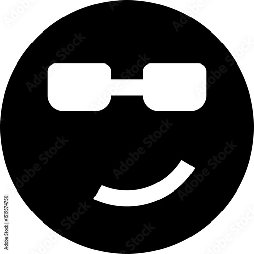 Cool Sunglasses Smiling Face Emoji Vector Icon