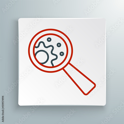 Line GMO icon isolated on white background. Genetically modified organism acronym. Dna food modification. Colorful outline concept. Vector
