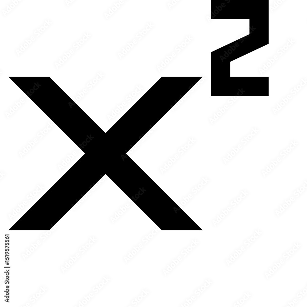 Fototapeta premium Modern X2 Logo Design - Minimalist Black Cross Symbol with Number Two