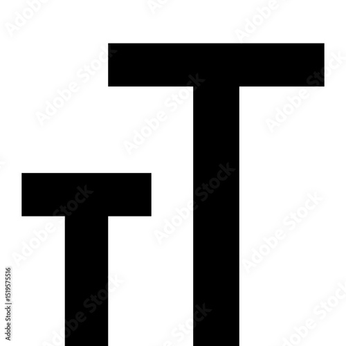 Double T Symbol - TT Typography Vector Icon Design