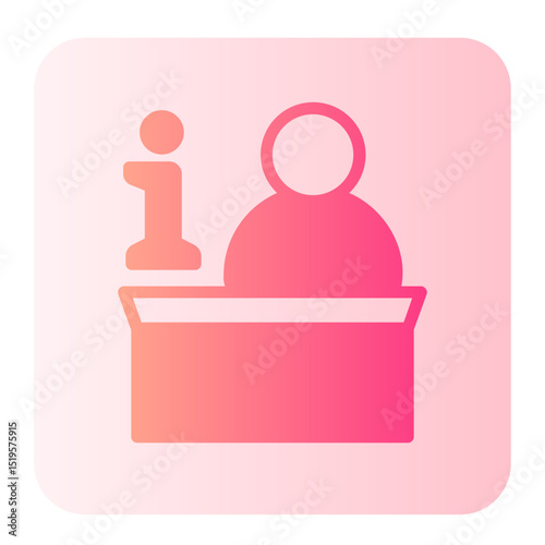 Receptionist gradient icon