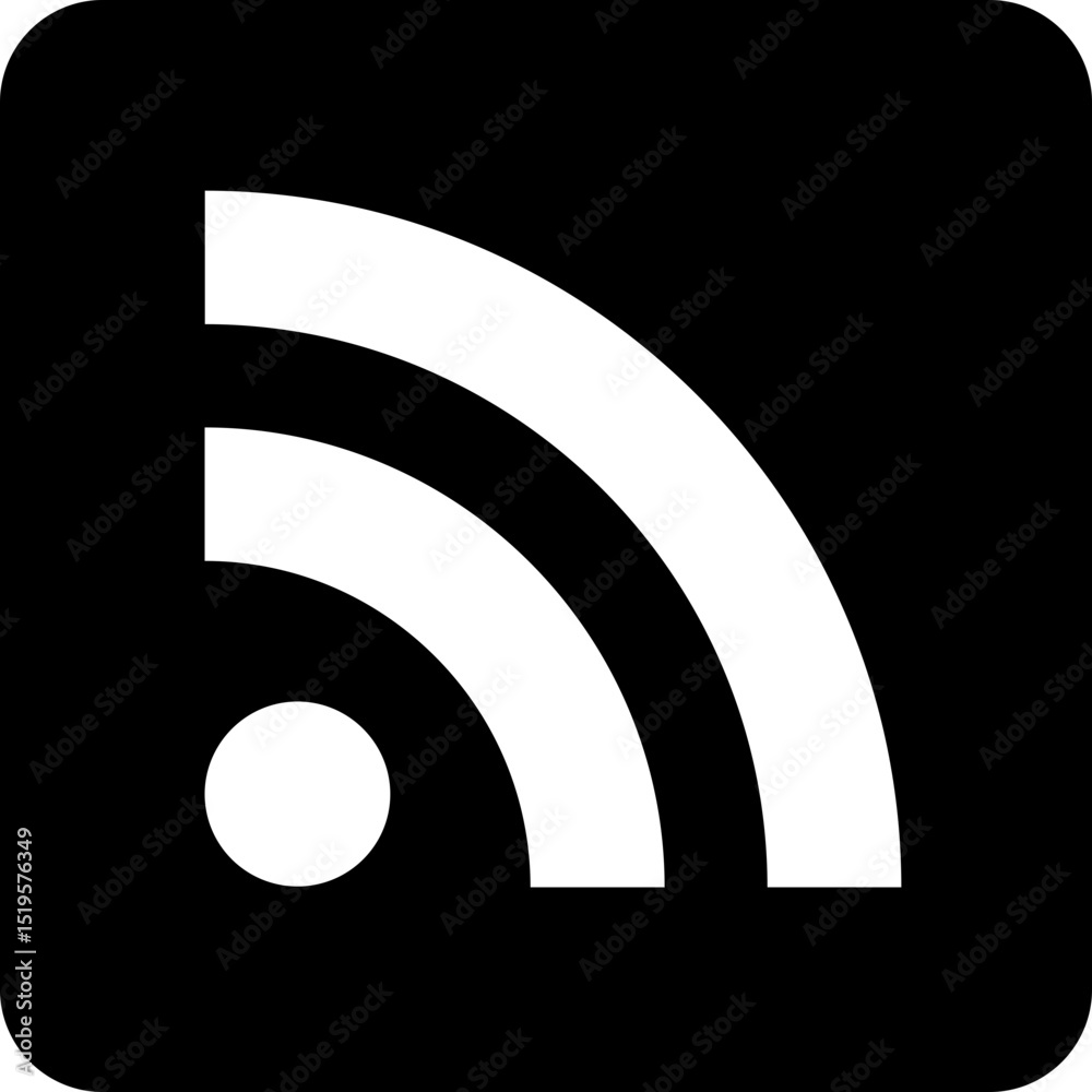 RSS Feed Syndication News Icon Vector