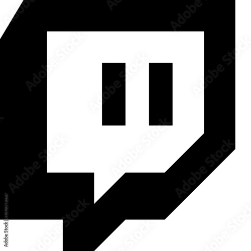 Twitch Live Streaming Gaming Platform Icon Vector