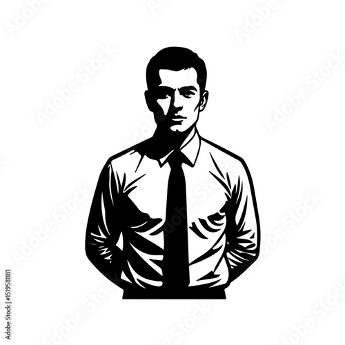 Businessman silhouette portrait