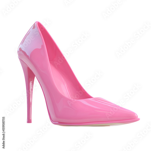 Pink Female High Heel Shoe Illustration, high resolution digital graphic illustration for web and print use with clean background perfect for ads social media banners posters marketing