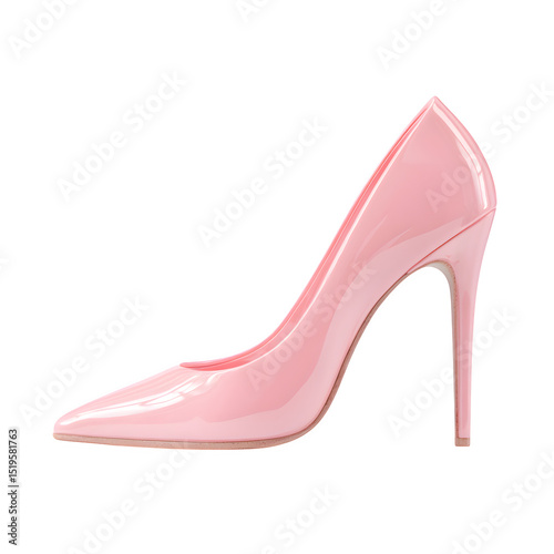 Pink Female High Heel Shoe Image, high resolution digital graphic illustration for web and print use with clean background perfect for ads social media banners posters marketing presentations