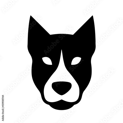 Dog head silhouette logo