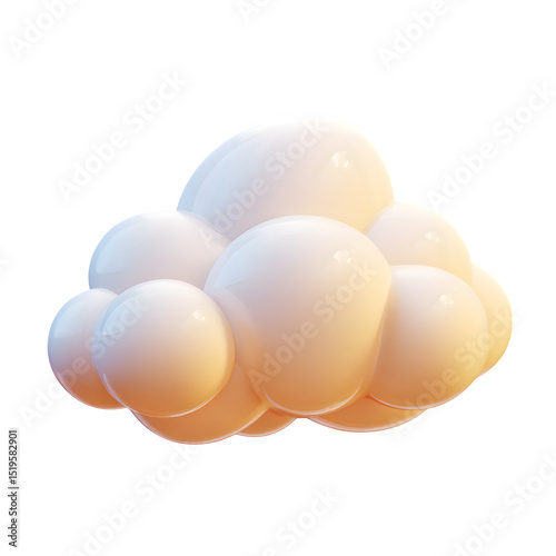 Partly Cloudy Weather Render, high resolution digital graphic illustration for web and print use with clean background perfect for ads social media banners posters marketing presentations