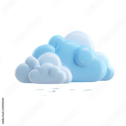 Partly Cloudy Weather Picture, high resolution digital graphic illustration for web and print use with clean background perfect for ads social media banners posters marketing presentations