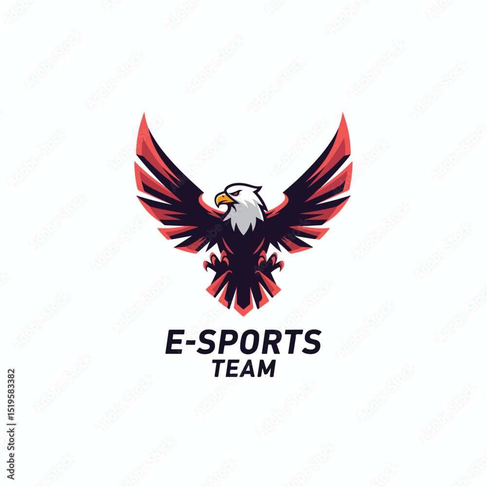 Obraz premium Eagle Esports Team Logo – Fierce Hawk Emblem for Gaming and Competitive Teams