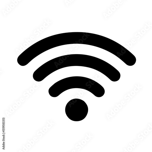Wifi signal icon simple dark grey