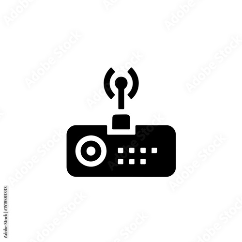 Wireless Router Icon Flat Design