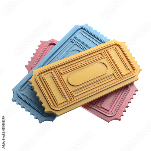 Paper Ticket For Cinema Theatre Or Festival Card Design, high resolution digital graphic illustration for web and print use with clean background perfect for ads social media banners
