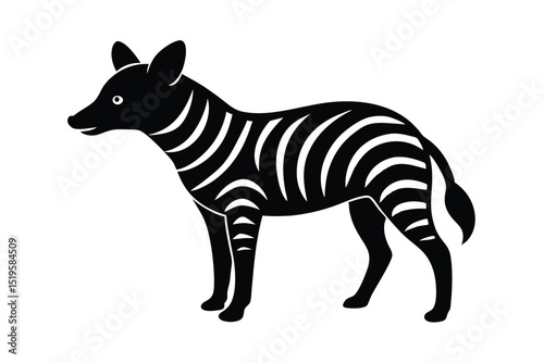 Zorilla vector silhouette art illustration