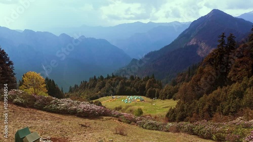 The Meadow of Silence – Campsite Cradled by Mountains and Blossoms