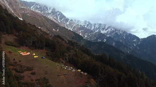 The Trekker’s Haven – Morning at a Himalayan Campsite