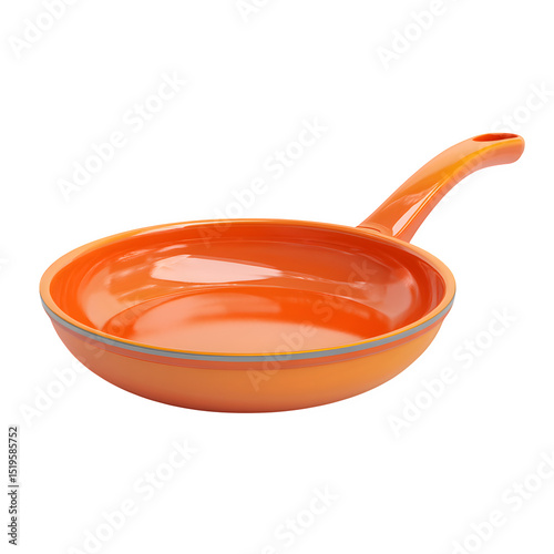 Orange Frying Pan: Illustration, high resolution digital graphic illustration for web and print use with clean background perfect for ads social media banners posters marketing presentations