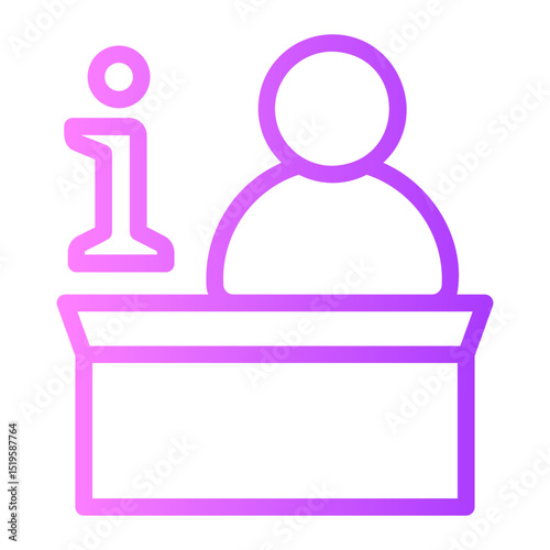 Receptionist gradient icon