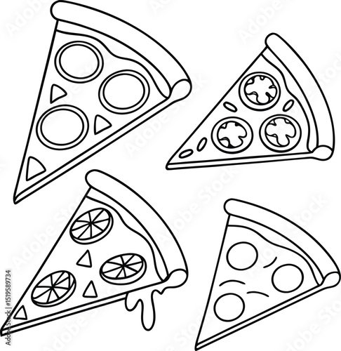 Vector illustration of pizza