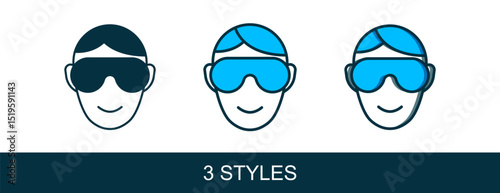 Filled outline Eye sleep mask icon isolated on white background. Sleeping mask. Vector