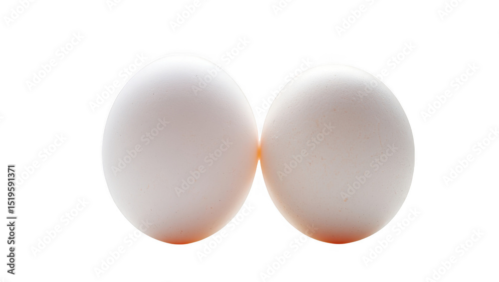Two white eggs isolated on transparent background Two white eggs isolated on transparent background