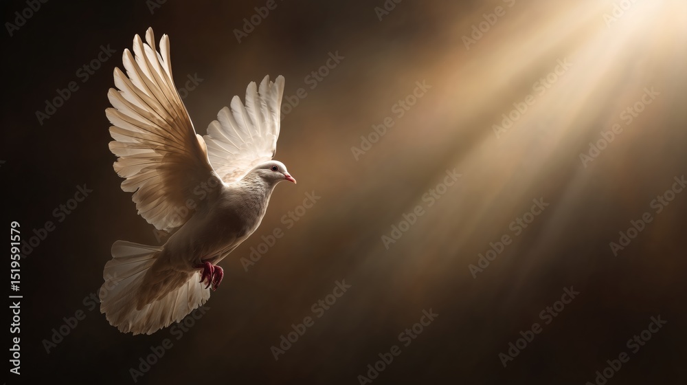 Obraz premium Exploring divine support and celebrating the meaning of international day of peace through the symbol of a flying dove