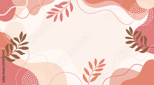 Spring background with beautiful. Hand drawn colourful art background design.