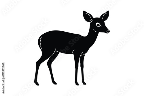 Dik dik vector silhouette art illustration