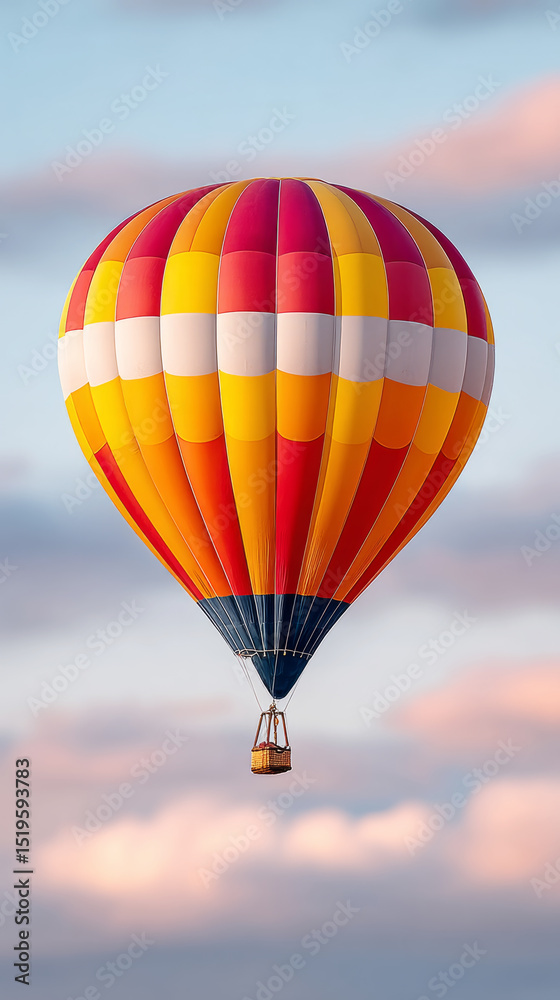 Obraz premium Colorful hot air balloon in the sky during sunset