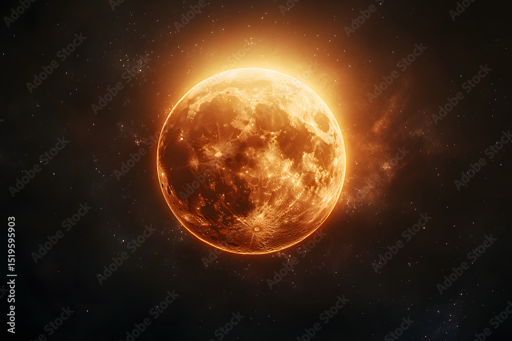 Fototapeta premium Moon fire astronomy outdoors.