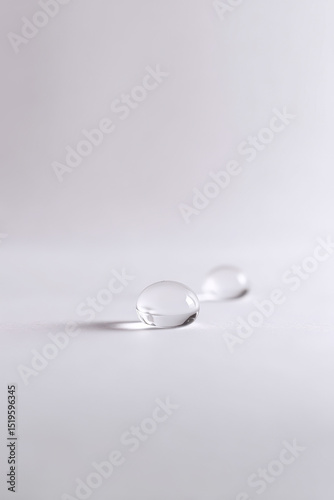 cozy water droplets on clean ultrabright background