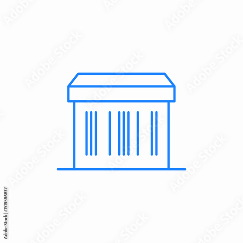 building with pillars icon sign vector