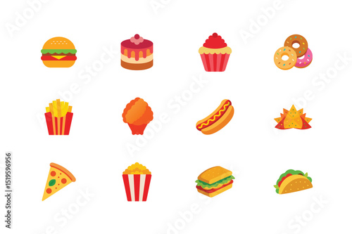 Food vector art bundle set