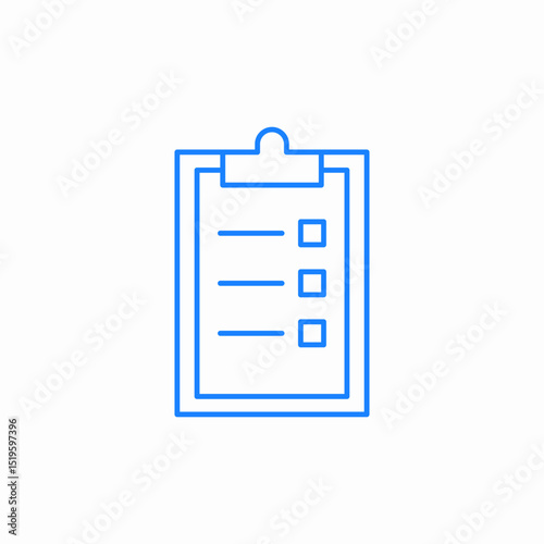 clipboard checklist icon sign vector