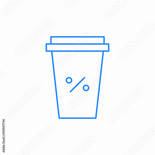 coffee discount cup icon sign vector