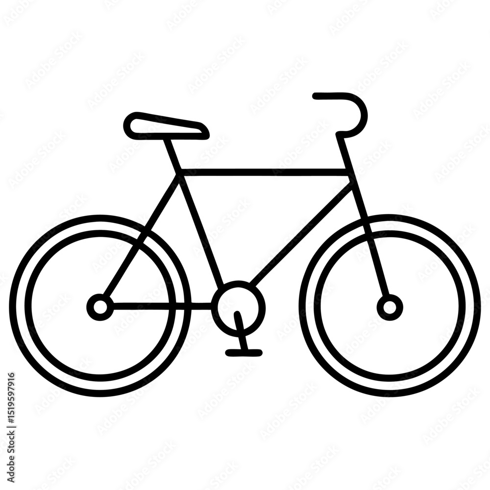 Simple line drawing of a classic bicycle ideal for websites and applications Simple line drawing of a classic bicycle ideal for websites and applications