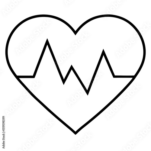 Heart rate monitor icon heartbeat pulse health medical cardiology