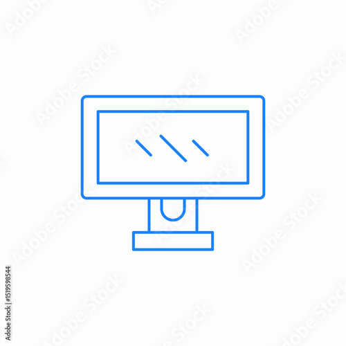 computer monitor screen icon sign vector