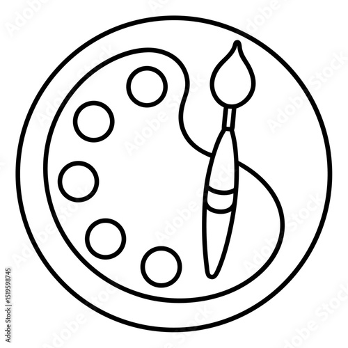 Brush and paint art design concept vector illustration for happy internet business
