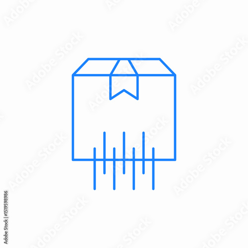delivery package lines icon sign vector