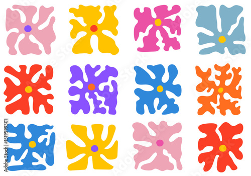Fényképezés Botanical set, collection of flowers